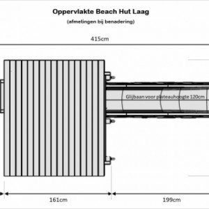 Dimensions playtower Beach hut with slide | view from above