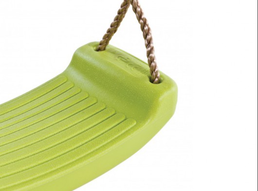 Plastic swing seat lime green • with PP-rope