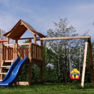 The high Pagoda play structure comes with an installation kit included!