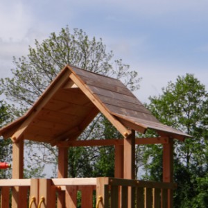 Play equipment has a nice pointed roof