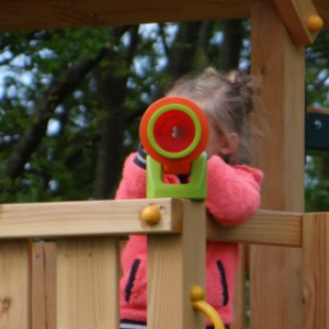 The high Pagoda play structure offers many different play options.