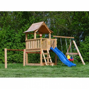 Play equipment Pagoda 120 with swings and tumble bars | Douglaswood