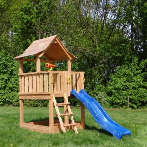 Play equipment Pagoda 150 with slide | Douglaswood | Blue Rabbit