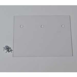 The plexiglass sheet will be delivered with fixing material